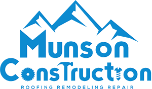Hudson Construction logo featuring blue geometric building shapes with white text on blue background.